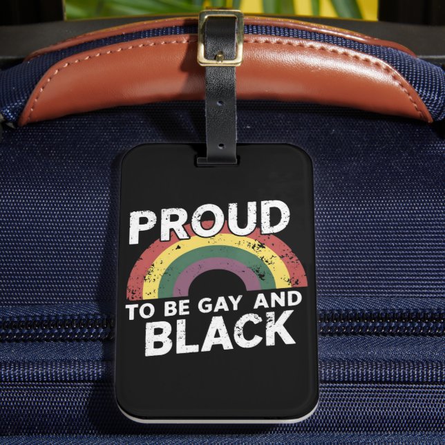 Stolz auf Gay und Black Pride Monat 2025 Gepäckanhänger (Vorderseite Insitu 2)