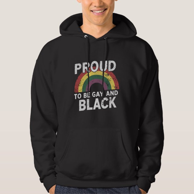 Stolz auf Gay und Black Pride Monat 2025 Hoodie (Vorderseite)