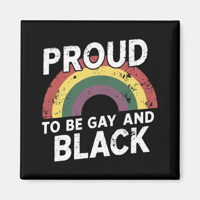 Stolz auf Gay und Black Pride Monat 2025 Magnet (Vorne)
