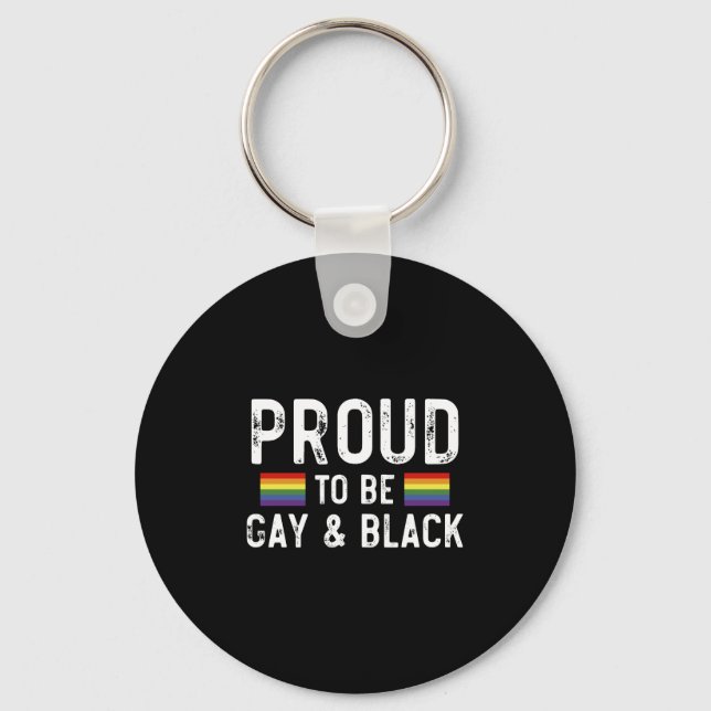 Stolz auf Gay und Black Pride Monat 2025 Schlüsselanhänger (Vorderseite)