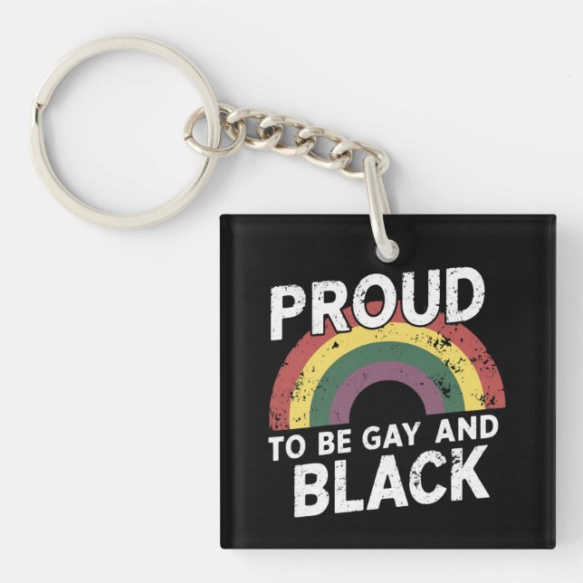 Stolz auf Gay und Black Pride Monat 2025 Schlüsselanhänger (Vorderseite)