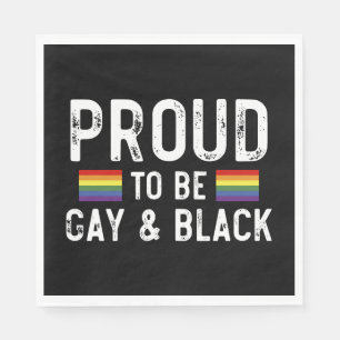 Stolz auf Gay und Black Pride Monat 2025 Serviette