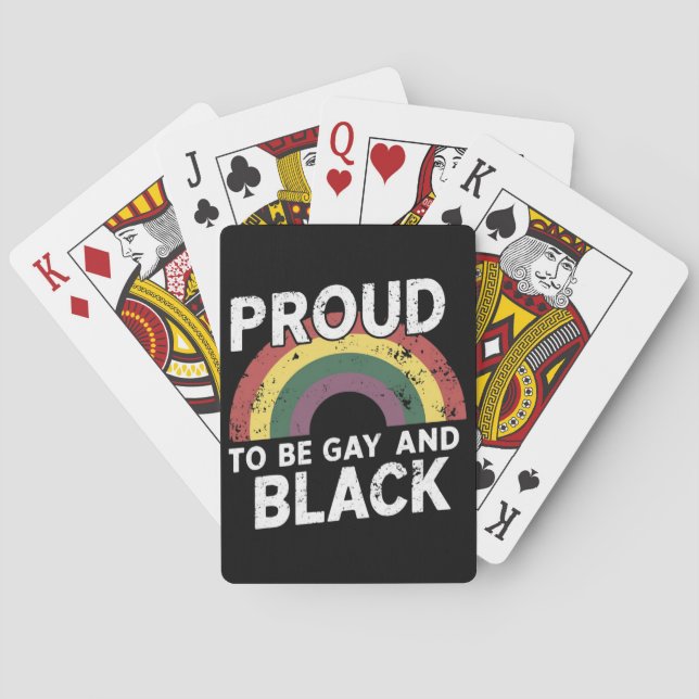 Stolz auf Gay und Black Pride Monat 2025 Spielkarten (Rückseite)