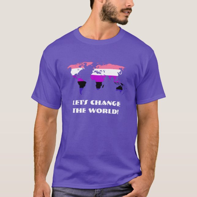 Stolz auf Genderfluidität - Der T - Shirt der Welt (Vorderseite)
