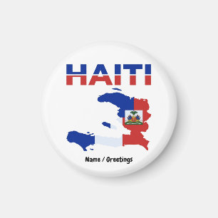 Stolz auf Haiti Haiti-Flagge Karte Kulturerbe-Desi Magnet