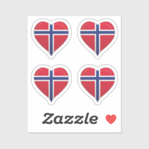 Stolz auf Herzensticker der norwegischen Liebe Aufkleber