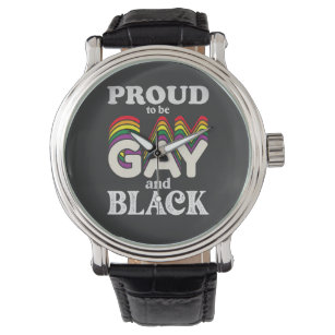 Stolz auf Homosexualität und schwarze LGBT Armbanduhr