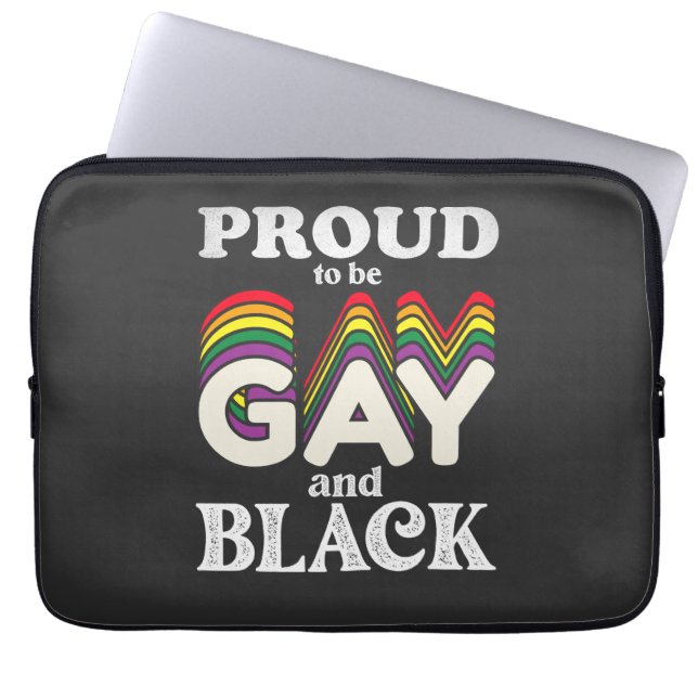 Stolz auf Homosexualität und schwarze LGBT Laptopschutzhülle (Vorderseite)
