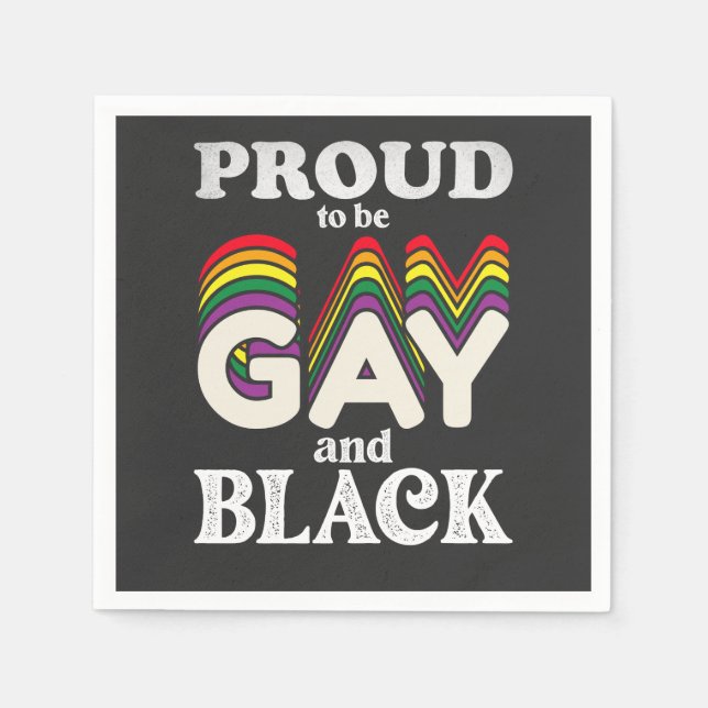 Stolz auf Homosexualität und schwarze LGBT Serviette (Vorderseite)