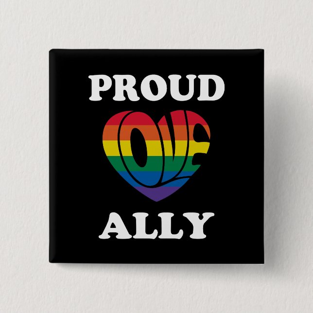 Stolz auf LGBTQ-Stolz Button (Vorderseite)