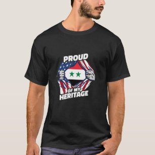 Stolz auf mein Erbe - Patriotische syrische amerik T-Shirt