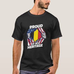 Stolz auf mein Erbe - Patriotischer belgischer Ame T-Shirt