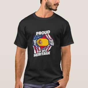 Stolz auf mein Erbe - Patriotischer spanischer Ame T-Shirt