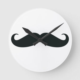 Stolz auf mein Stache….Schnurrbart Runde Wanduhr