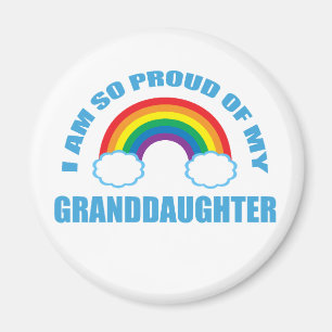 Stolz auf meine Enkeltochter Rainbow Grandeltern Magnet