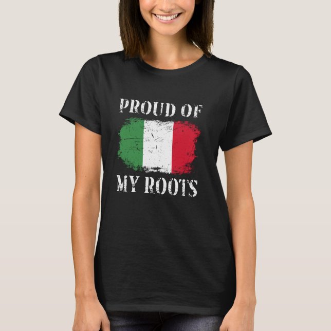 Stolz auf meine italienische Roots italienische Fl T-Shirt (Vorderseite)