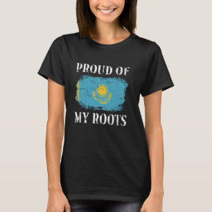 Stolz auf meine kasachische Roots-Kasachische Flag T-Shirt