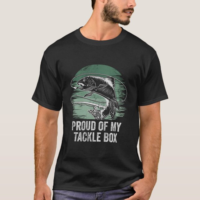 Stolz auf meine Tackle Box Bobber Hobby Bobfloat P T-Shirt (Vorderseite)