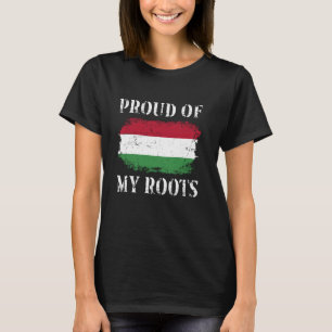 Stolz auf meine ungarische Roots-ungarische Flagge T-Shirt