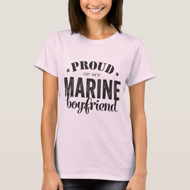 Stolz auf meinen MARINE-Freund T-Shirt (Vorderseite)