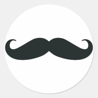 Stolz auf meinen Stache....Mustache Runder Aufkleber
