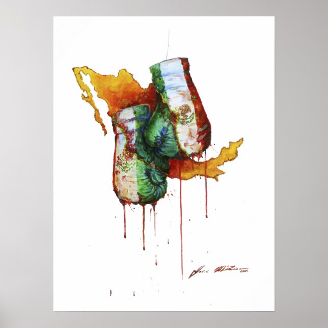 Stolz auf mexikanisches Boxen Poster (Vorne)