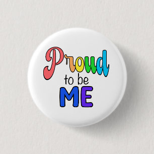 "Stolz auf mich" Regenbogentext Button