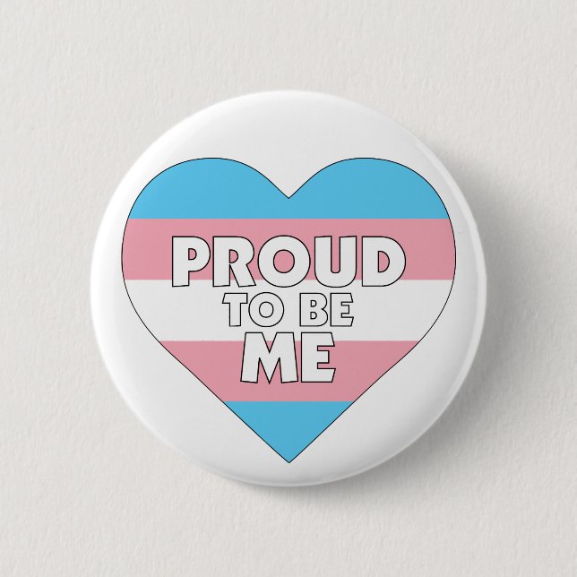Stolz auf mich transgender Stolz Flaggenherz Button (Vorderseite)