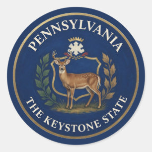 Stolz auf Pennsylvania Runder Aufkleber