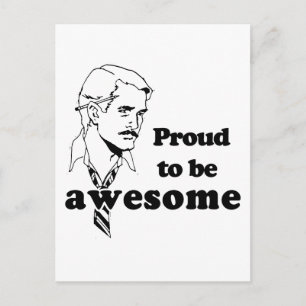 Stolz auf Phantastische Retro Postkarte