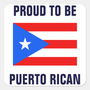 Stolz auf Puerto Rico Quadratischer Aufkleber