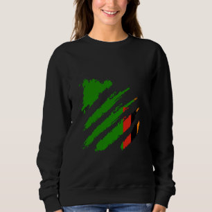 Stolz auf Sambia Vintage Sambische Wurzeln Sambia- Sweatshirt