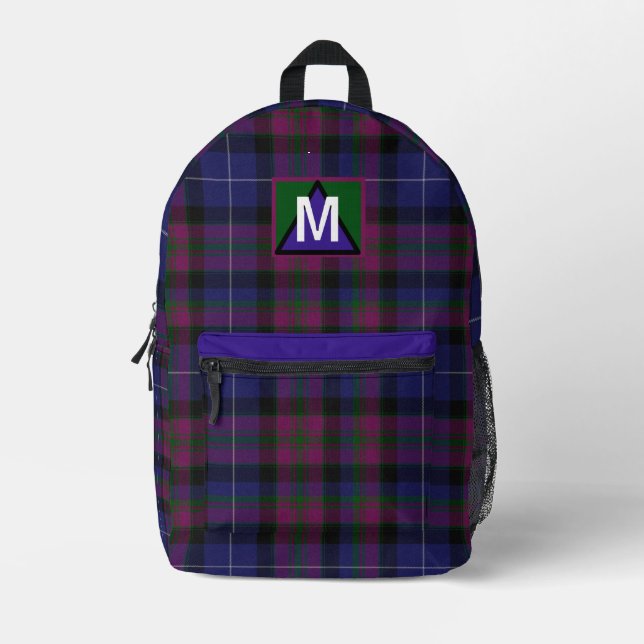 Stolz auf Schottland Mit Monogramm Bedruckter Rucksack (Vorderseite)