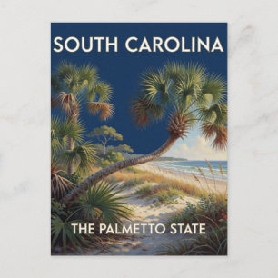 Stolz auf South Carolina 🌴 Palmetto-Bäume Postkarte