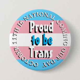 Stolz auf Trans, National Coming Out Day Button