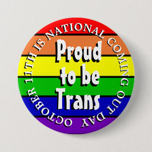 Stolz auf Trans, National Coming Out Day Button