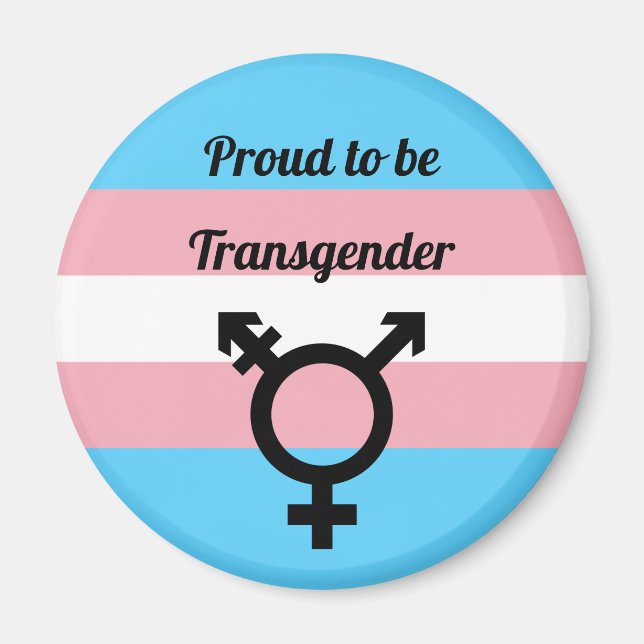 Stolz auf Transgender | Trans Pride Magnet (Vorne)