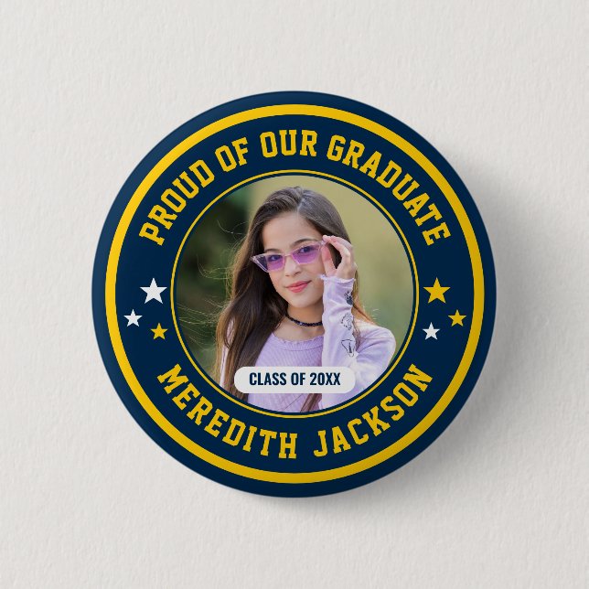 Stolz auf unser individuelles Abschlussfoto Button (Vorderseite)
