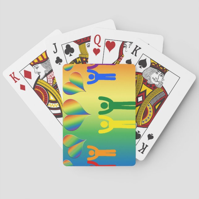 Stolz auf unsere Herz-Klassik-Spielkarten Spielkarten (Rückseite)