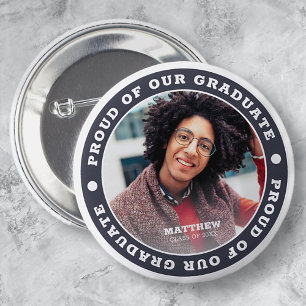 Stolz auf unseren Graduate 20XX  Foto Abschluss Button