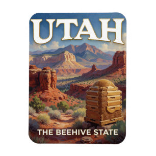 Stolz auf Utah 🏜️ Rote Felsformationen in der Wüs Magnet