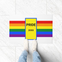 Stolz auf Zuhause Rainbow LGBT LGBTQ Doormat