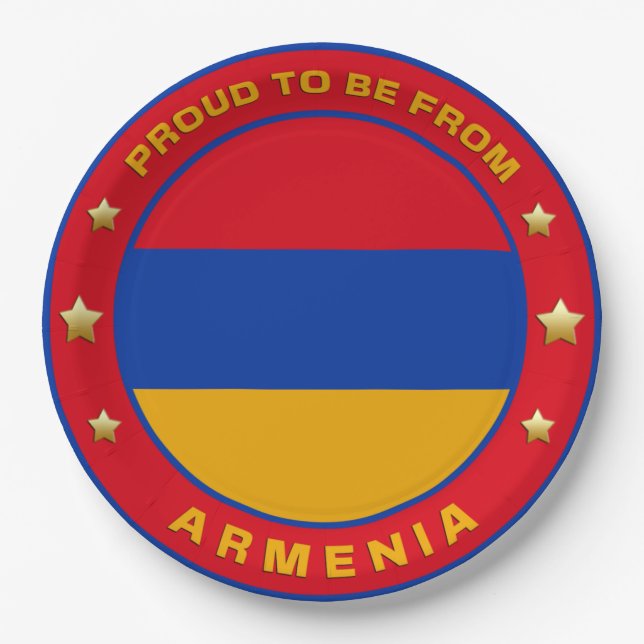 Stolz aus Armenien Pappteller (Vorderseite)