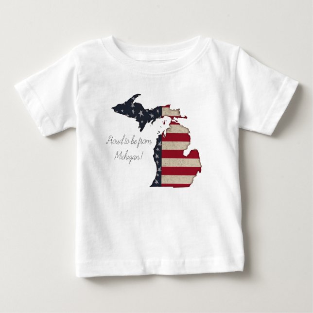 Stolz aus Michigan | Patriotisch Baby T-shirt (Vorderseite)