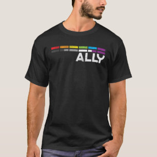 Stolz Bars Gleichwertiges LGBTQ asexual Flag Ace p T-Shirt