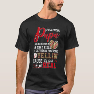Stolz Baseball Papa Baseball Familie Matching T-Shirt