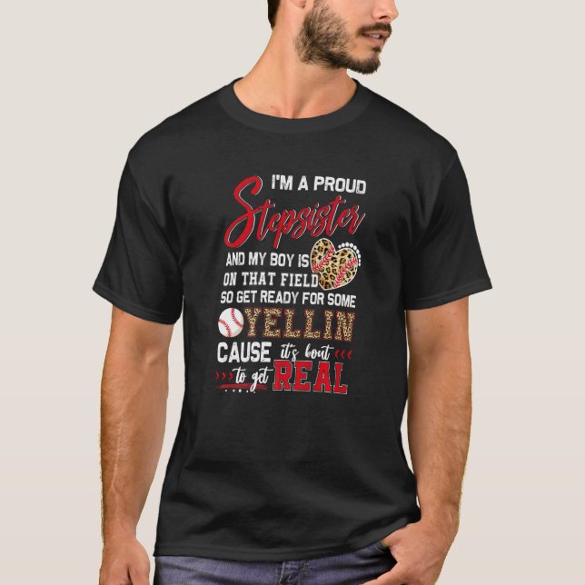 Stolz Baseball Stepsister Baseball Familienmatchin T-Shirt (Vorderseite)