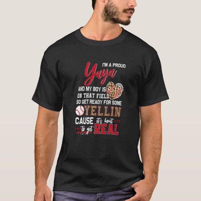 Stolz Baseball Yaya Baseball Familie Matching T-Shirt (Vorderseite)