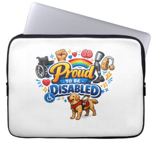 Stolz, behindert zu sein – Empowering Grafikdesign Laptopschutzhülle