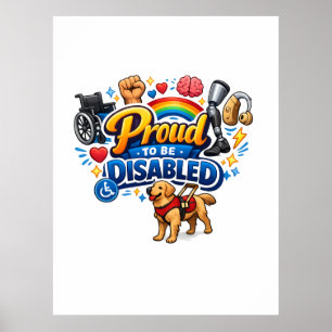 Stolz, behindert zu sein – Empowering Grafikdesign Poster